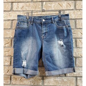 Rebel by Right Denim Cut Off Jeans Shorts Womens Size 11‎ Cuffed Distressed